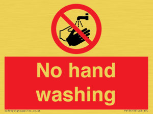 No hand washing